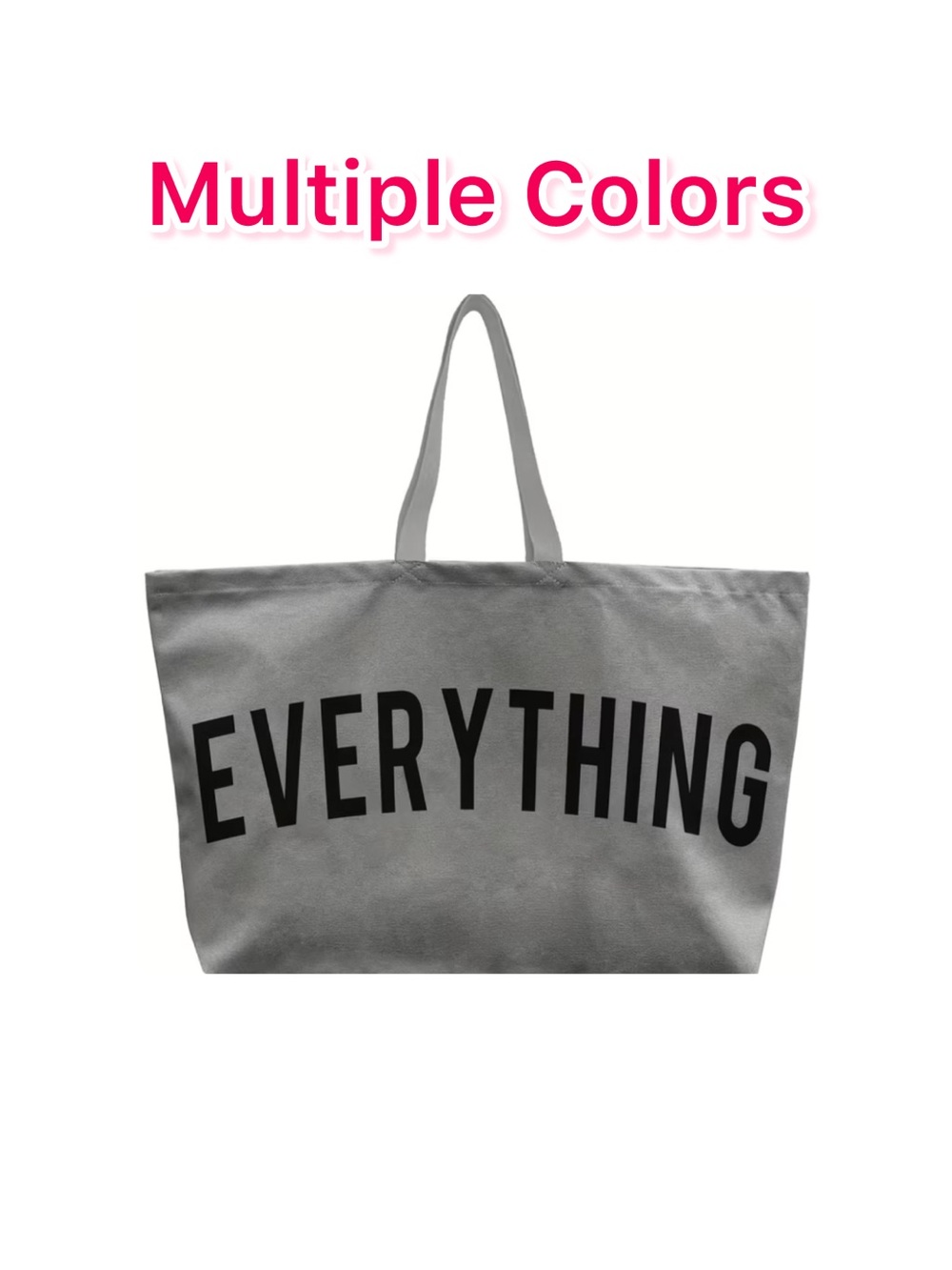 EVERYTHING Graphic Tote Bag in Gray